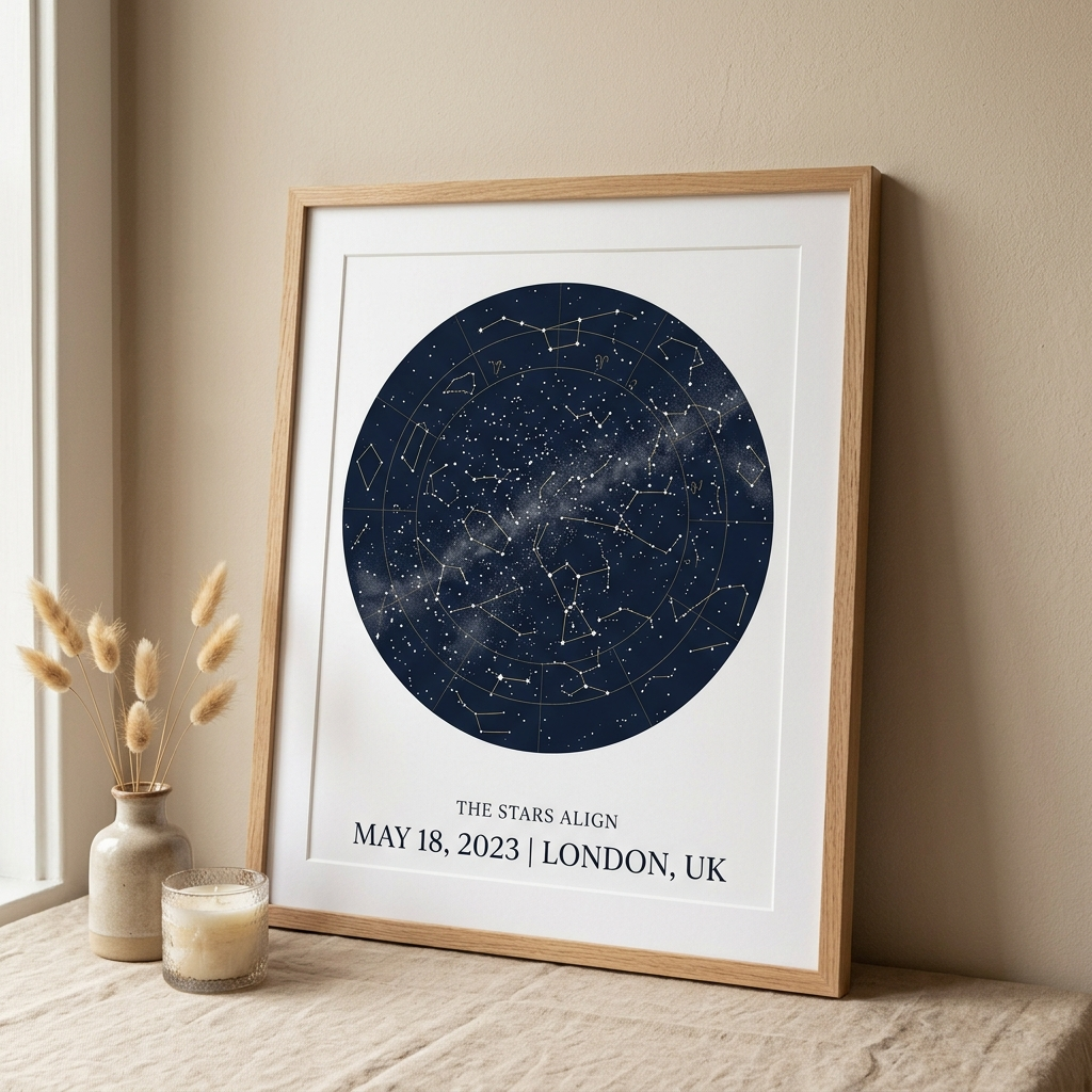 Custom Star Map — Midnight Blue