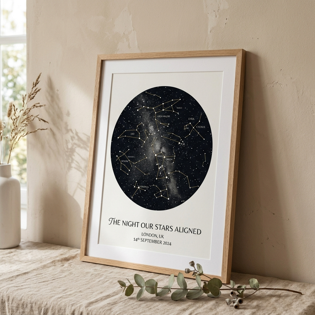 Star Map Black Gold